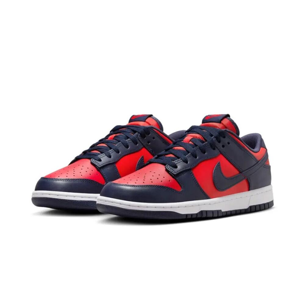 Men's Nike Dunk Low "University Red Obsidian" Sneakers 8M Red/Navy Blue